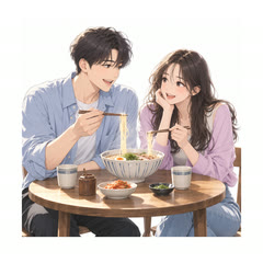 밥친구 일러스트