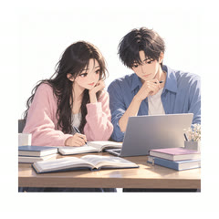 스터디 친구 일러스트