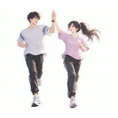 운동 친구 일러스트